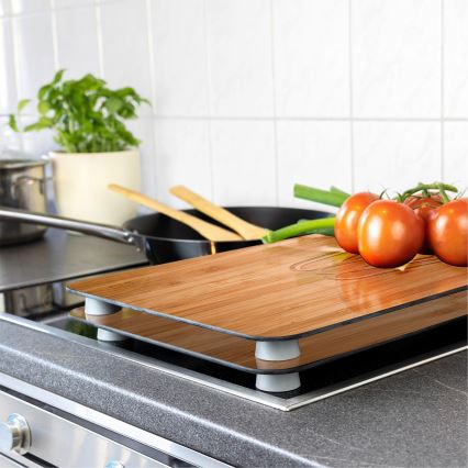 WENKO 2521497100 - Herdabdeckung 52x30 cm mehrfarbig/grau/transparent