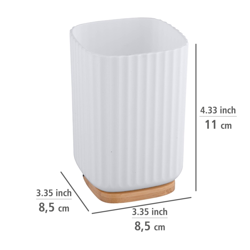 WENKO 25293100 - Becher ROTELLO 8,5x11 cm weiß/braun