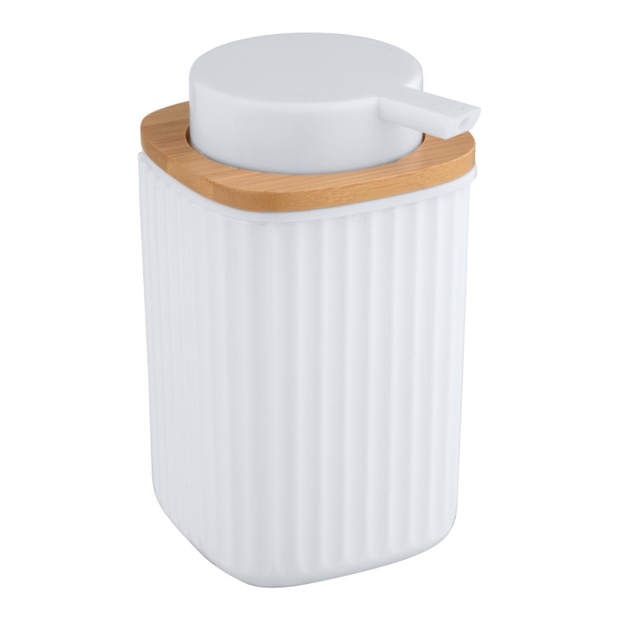 WENKO 25294100 - Seifenspender ROTELLO 8,9x12,7 cm weiß/braun