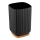 WENKO 25297100 - Zahnbürstenbecher ROTELLO 8,5x11 cm schwarz/braun