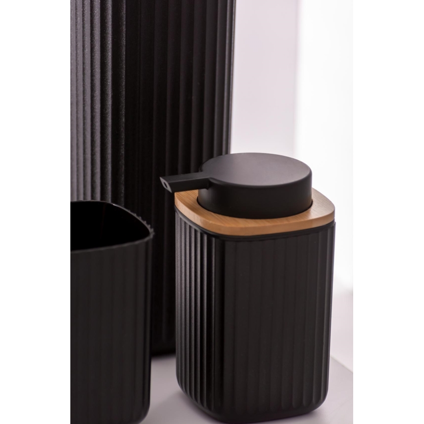 WENKO 25298100 - Seifenspender ROTELLO 8,9 x 12,7 cm schwarz/braun