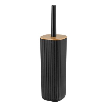WENKO 25304100 - WC-Set ROTELLO 10x36 cm schwarz/braun