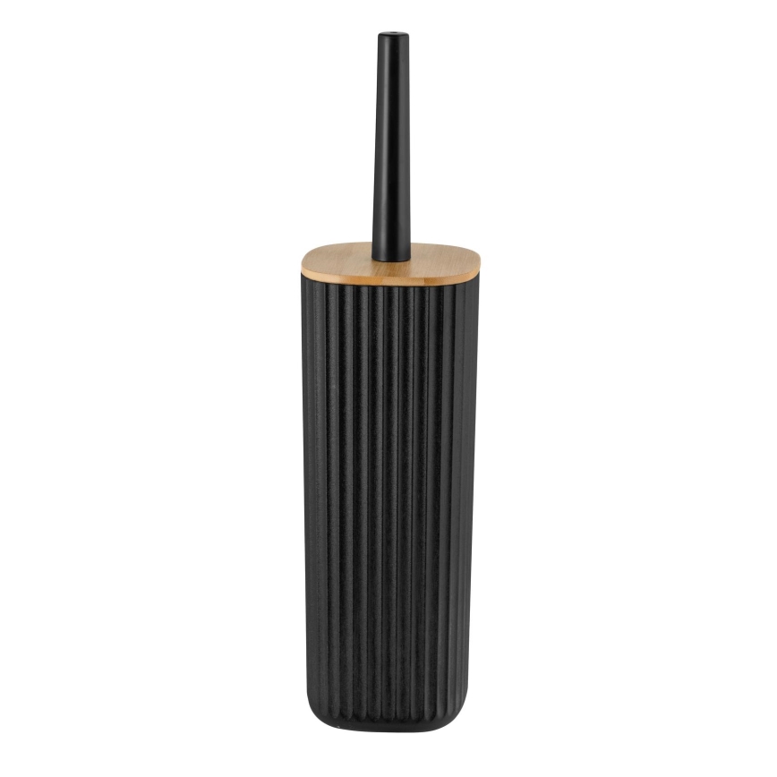 WENKO 25304100 - WC-Set ROTELLO 10x36 cm schwarz/braun