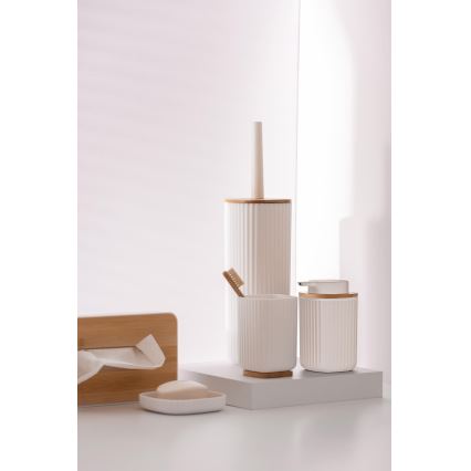 WENKO 25318100 - Kosmetikbox ROTELLO 24x12,7 cm weiß/braun