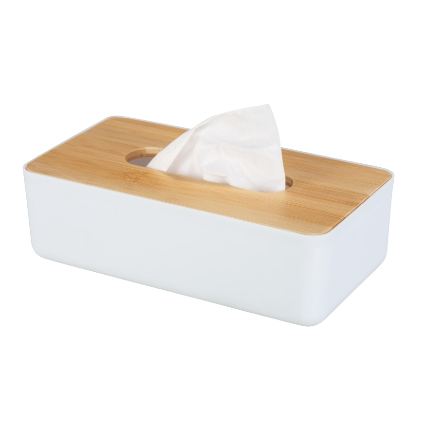 WENKO 25318100 - Kosmetikbox ROTELLO 24x12,7 cm weiß/braun