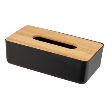 WENKO 25319100 - Kosmetikbox ROTELLO 24x12,7 cm schwarz/braun