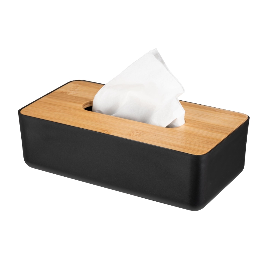 WENKO 25319100 - Kosmetikbox ROTELLO 24x12,7 cm schwarz/braun