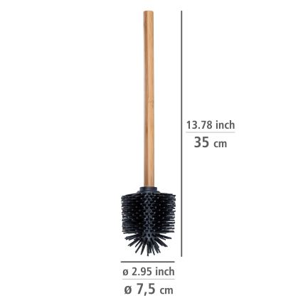 WENKO 25360100 - WC-Bürste 7,5 x 35 cm braun/schwarz