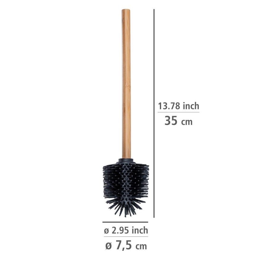 WENKO 25360100 - WC-Bürste 7,5 x 35 cm braun/schwarz