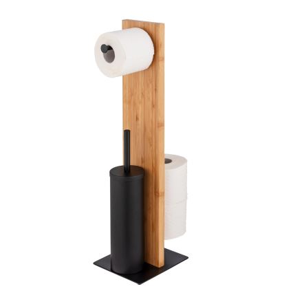 WENKO 25376100 - WC-Set LESINA 18x69 cm braun/schwarz