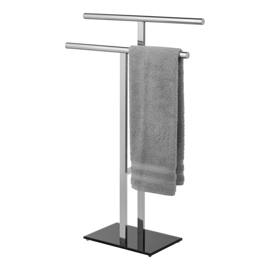 WENKO 25389100 - Handtuchständer LAVA 50x81,5 cm Edelstahl/silber/schwarz