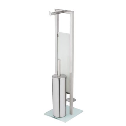 WENKO 25399100 - WC-Bürste RIVALTA 18x70 cm silber/weiß/schwarz
