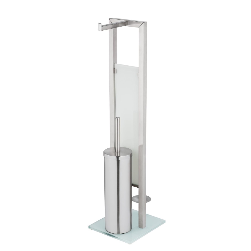 WENKO 25399100 - WC-Bürste RIVALTA 18x70 cm silber/weiß/schwarz