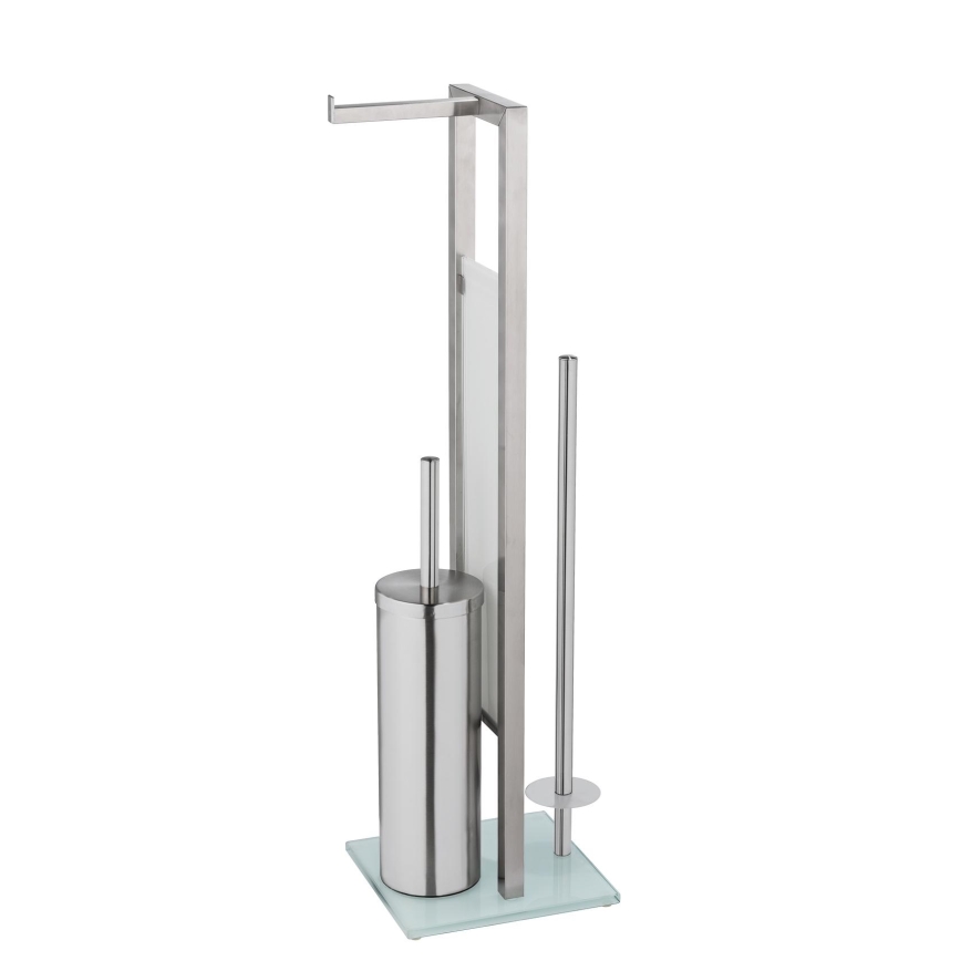 WENKO 25399100 - WC-Bürste RIVALTA 18x70 cm silber/weiß/schwarz