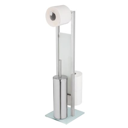 WENKO 25399100 - WC-Bürste RIVALTA 18x70 cm silber/weiß/schwarz