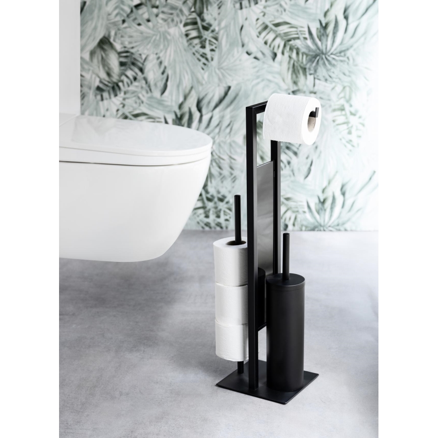 WENKO 25400100 - WC-Bürste RIVALTA 18x70 cm schwarz