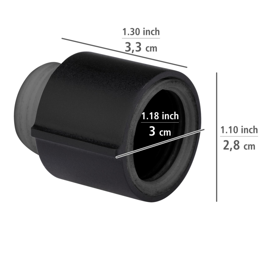 WENKO 25481100 – WATERSAVING SYSTEM Durchflussregler 12,7 mm, schwarz