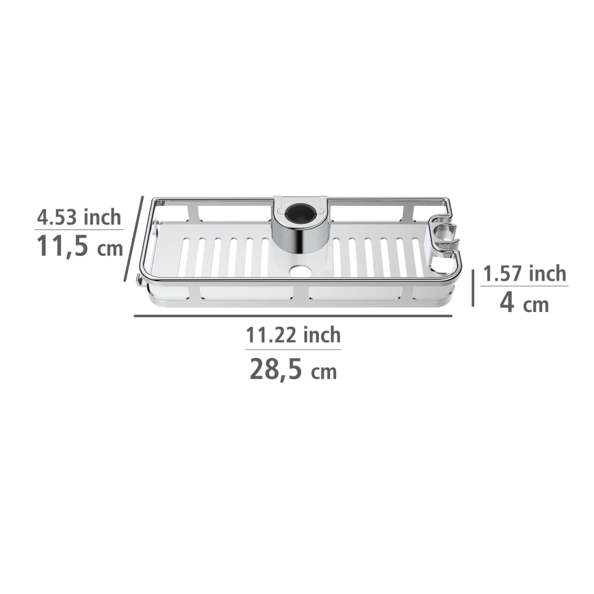 WENKO 25490100 - Ablage LIBERTÀ 28,5 x 11,5 cm, Hochglanz-Chrom