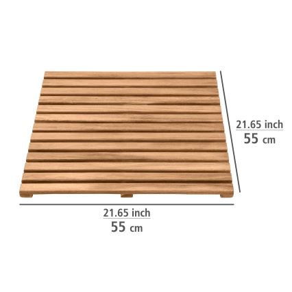 WENKO 25522100 - Fußmatte ACACIA 55x55 cm braun