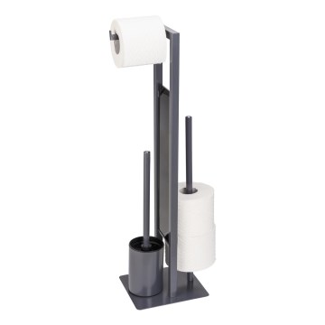WENKO 25552100 - WC-Bürste RIVALTA 18x70 cm grau/schwarz