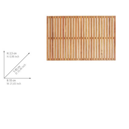 WENKO 25578100 - Schmutzfangmatte ACACIA 55x85 cm braun