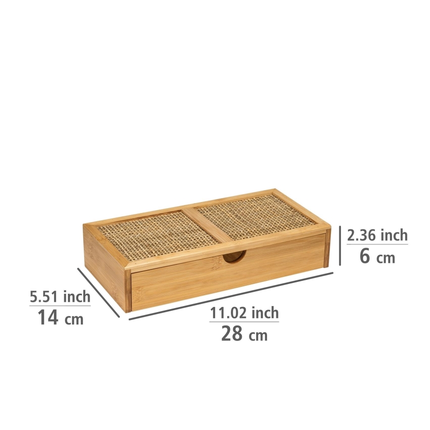 WENKO 25603100 – Organizer ALLEGRE 28x14 cm braun
