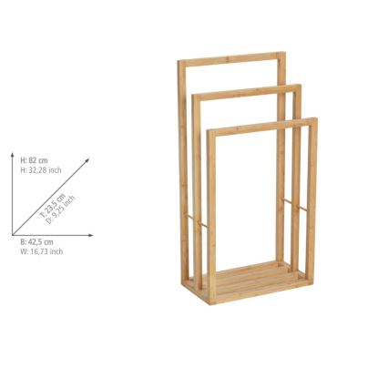 WENKO 25629100 - Handtuchständer BAMBUSA 42,5x82 cm braun