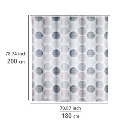 WENKO 25750100 - Mehrfarbiger Duschvorhang 180x200 cm