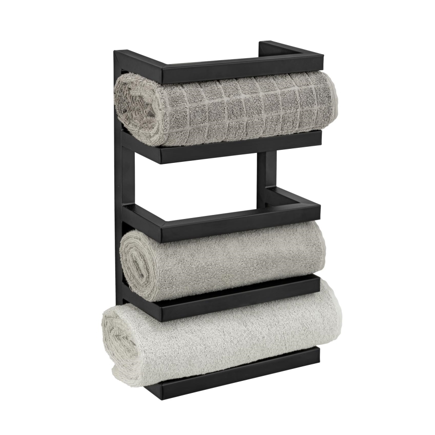 WENKO 25780100 - Handtuchständer FONDIRO 24x42 cm schwarz