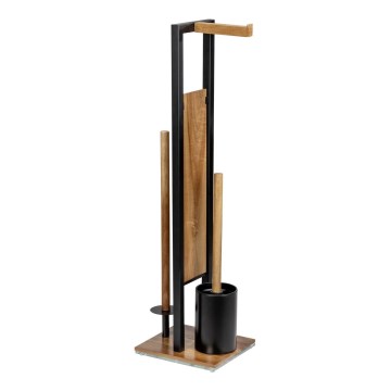 WENKO 25784100 - WC-Set RIVALTA 18x70 cm braun/schwarz