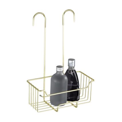 WENKO 25937100 - Duschkorb MILO 25x36 cm Edelstahl/goldfarben/transparent