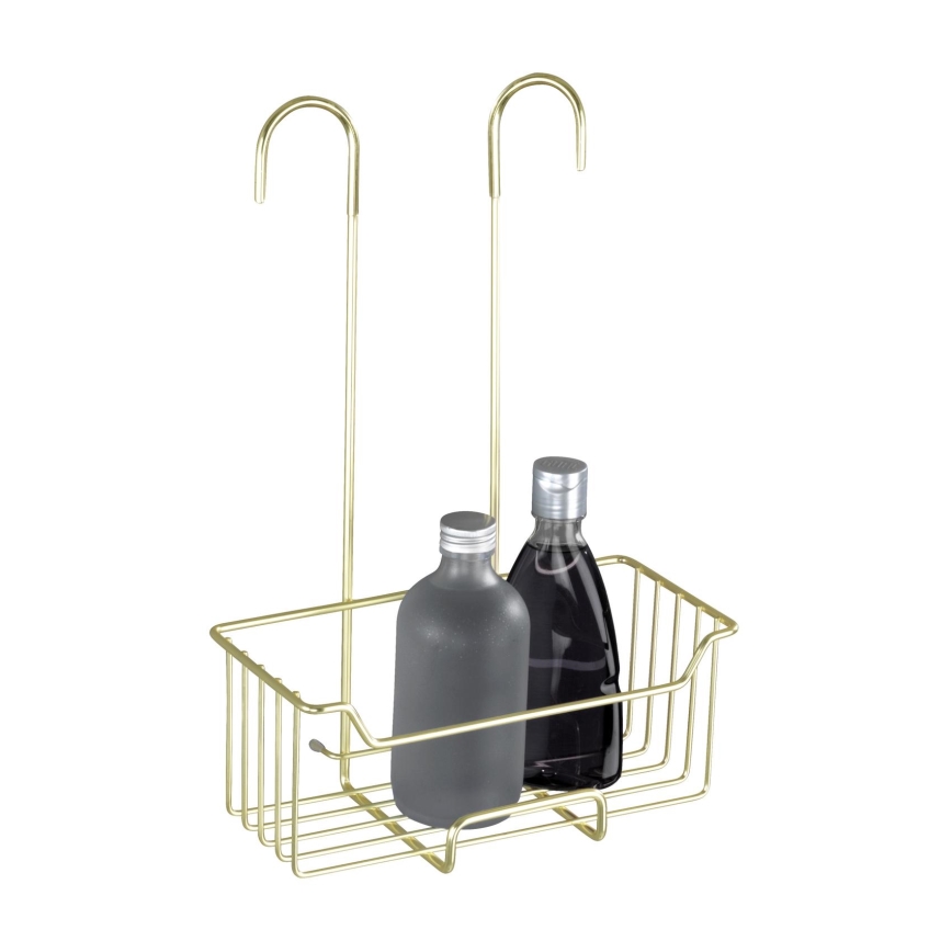WENKO 25937100 - Duschkorb MILO 25x36 cm Edelstahl/goldfarben/transparent