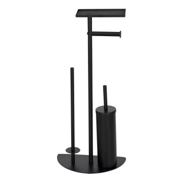 WENKO 26060100 - WC-Set COSENZA 32,5 x 72 cm schwarz