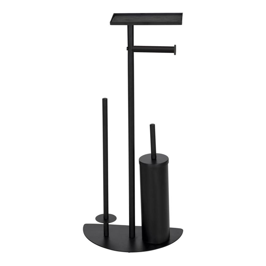WENKO 26060100 - WC-Set COSENZA 32,5 x 72 cm schwarz