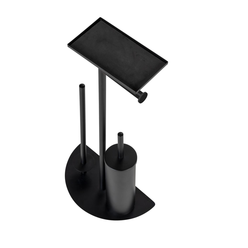WENKO 26060100 - WC-Set COSENZA 32,5 x 72 cm schwarz