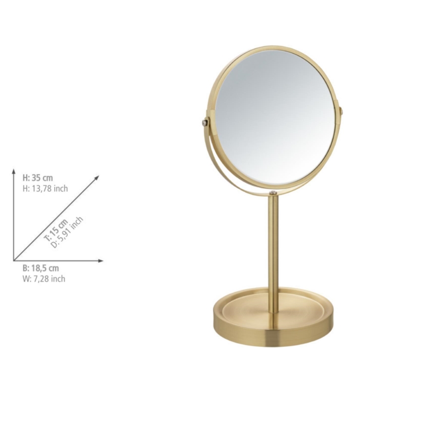WENKO 26061100 - Spiegel ALATA 18,5x35 cm goldfarben