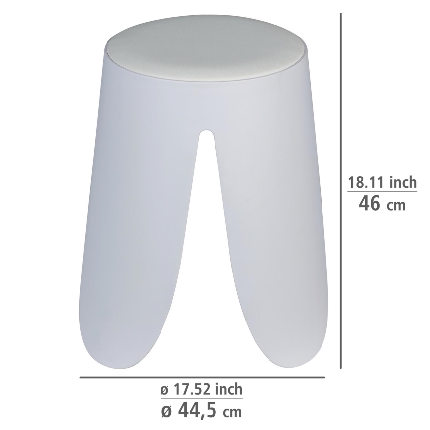 WENKO 26086100 - Hocker COMISO 44,5 x 46 cm, weiß