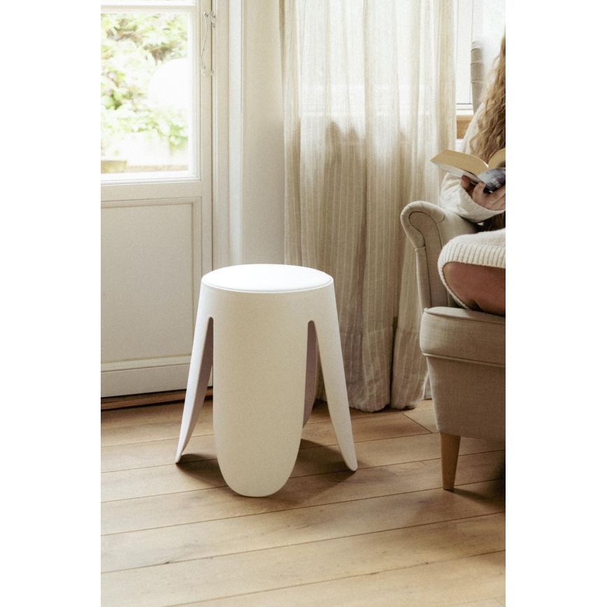 WENKO 26086100 - Hocker COMISO 44,5 x 46 cm, weiß