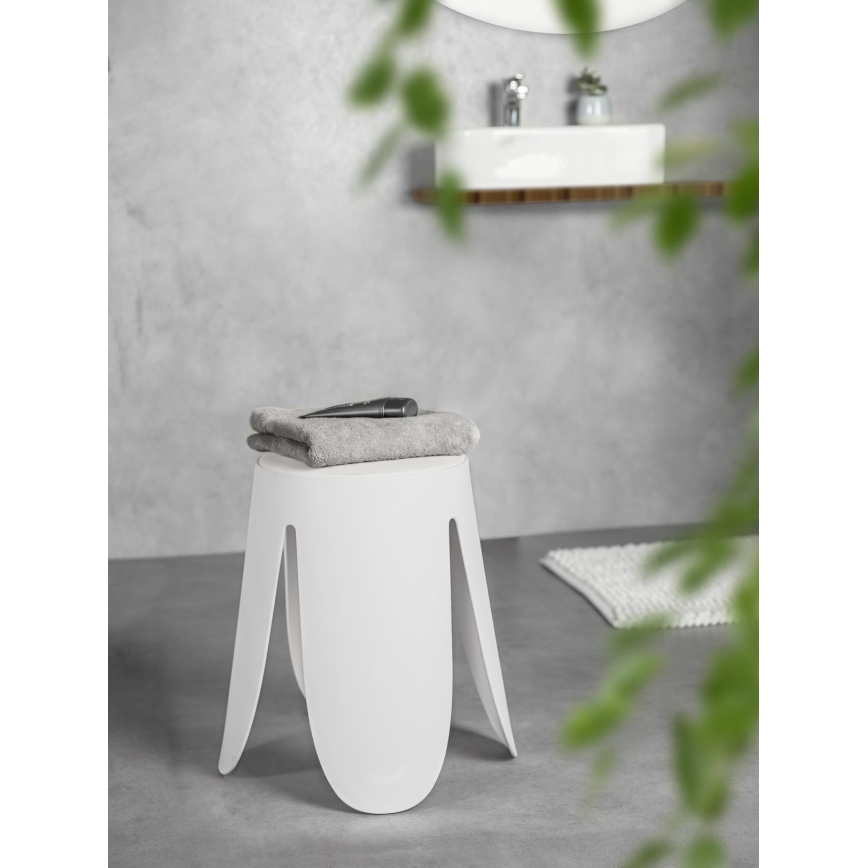 WENKO 26086100 - Hocker COMISO 44,5 x 46 cm, weiß
