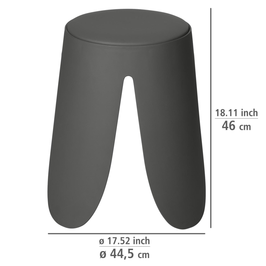 WENKO 26089100 - Hocker COMISO 44,5x46 cm Anthrazit
