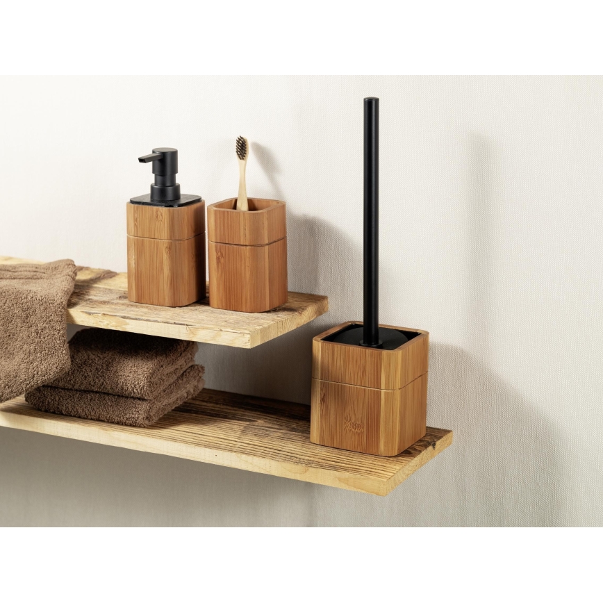 WENKO 26101100 - Zahnbürstenhalter SERRO 7,5x11 cm braun