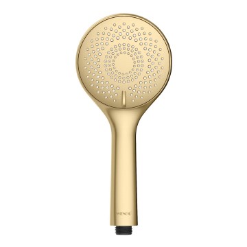 WENKO 26180100 - Duschkopf Wassersparsystem 11x11 cm goldfarben