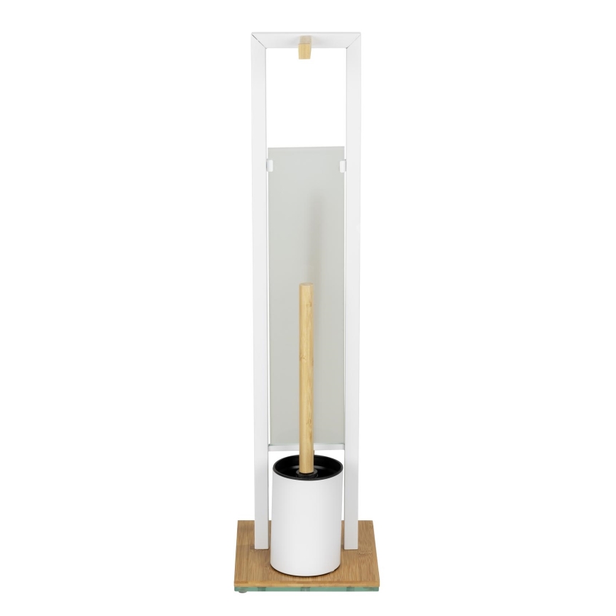 WENKO 26214100 - WC-Set RIVALTA 18x70 cm braun/weiß
