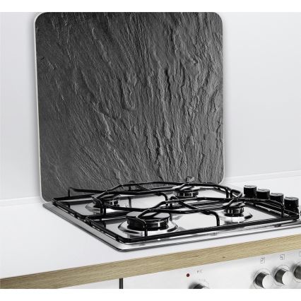 WENKO 2712984500 - Abdeckplatte NEUTRAL 56 x 50 cm, schwarz/transparent