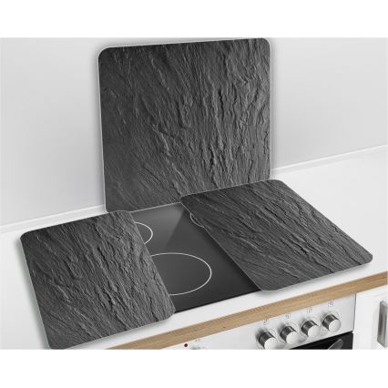 WENKO 2712984500 - Abdeckplatte NEUTRAL 56x50 cm schwarz/transparent