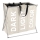 WENKO 3440113100 - Wäschekorb TRIO 63x57 cm beige/schwarz/silber