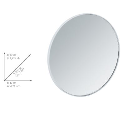WENKO 3660010100 - Kosmetikspiegel 12x12 cm glänzender Chrom