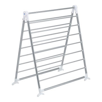 WENKO 3772020100 - Wäscheständer PROFI 65x150 cm Edelstahl/silber/weiß