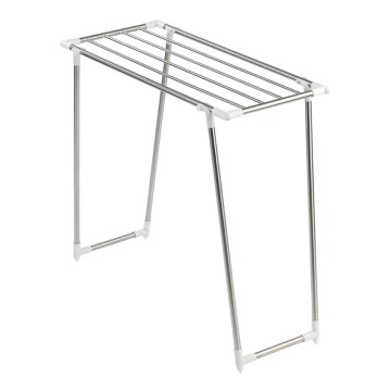 WENKO 3774020100 - Wäscheständer PROFI SINGLE 87x79 cm Edelstahl/silber/weiß