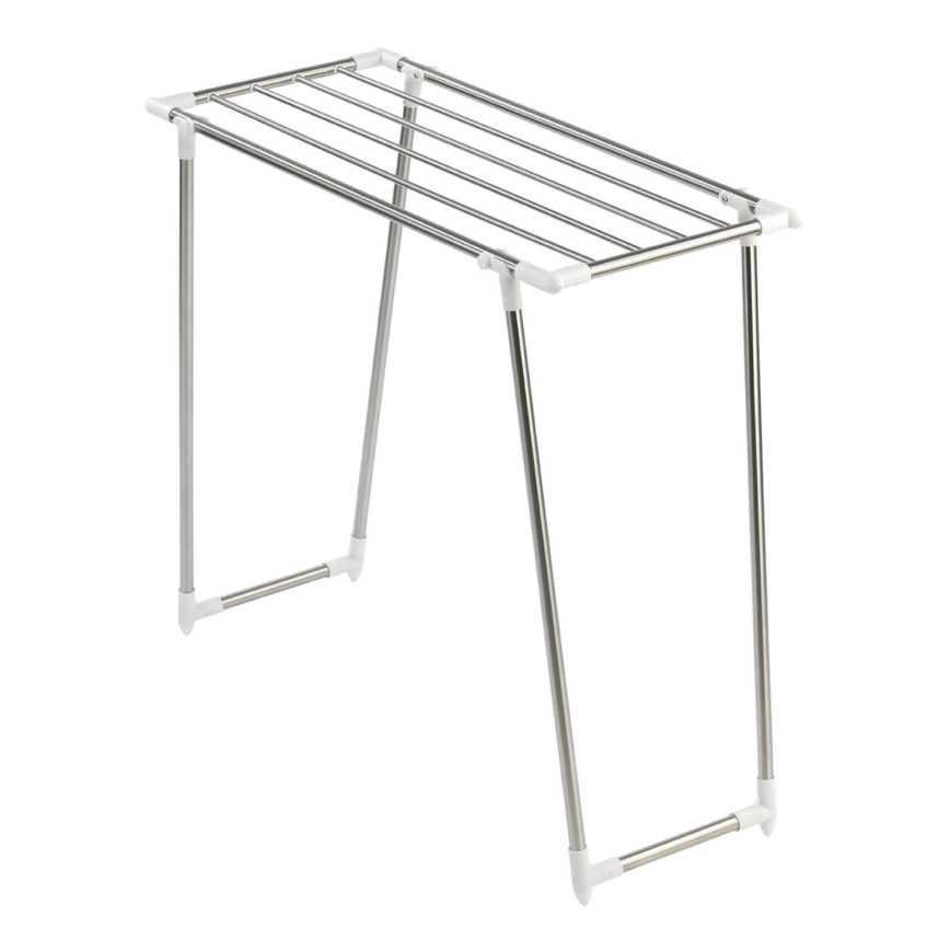 WENKO 3774020100 - Wäscheständer PROFI SINGLE 87x79 cm Edelstahl/silber/weiß